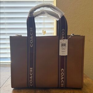 Coach Best Seller! Leather Smith Tote Bag in Silver/Penny Multi, CM067